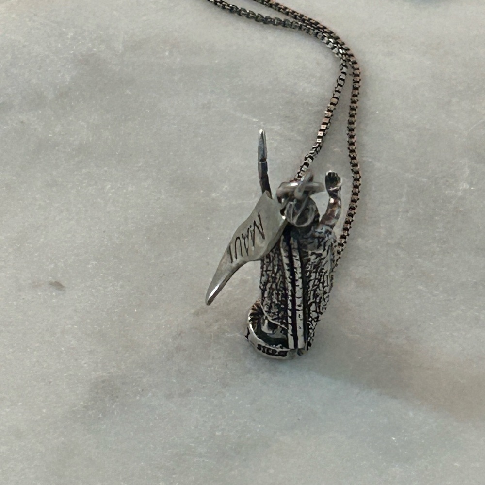 “King Kamehameha & Maui” Sterling Silver Charms & Box Chain - Picture 9 of 9